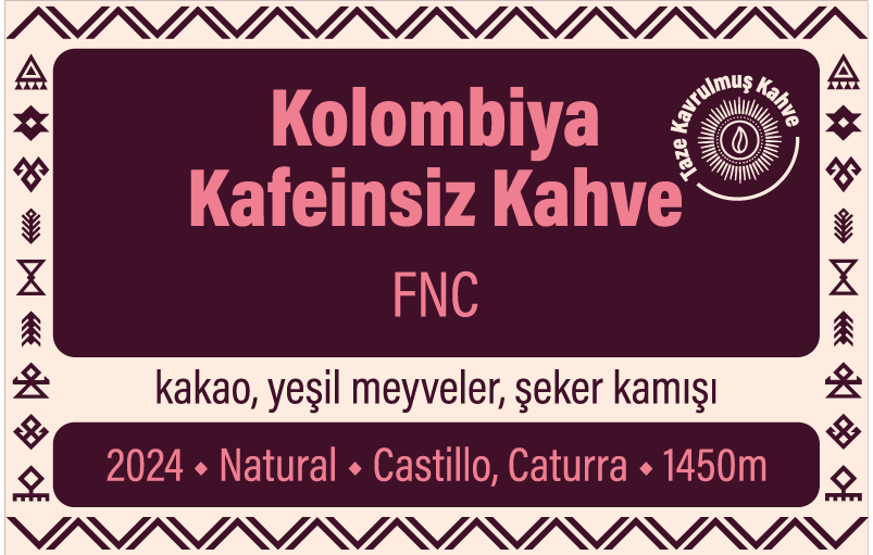 shady kolombiya decaf urun etiketi